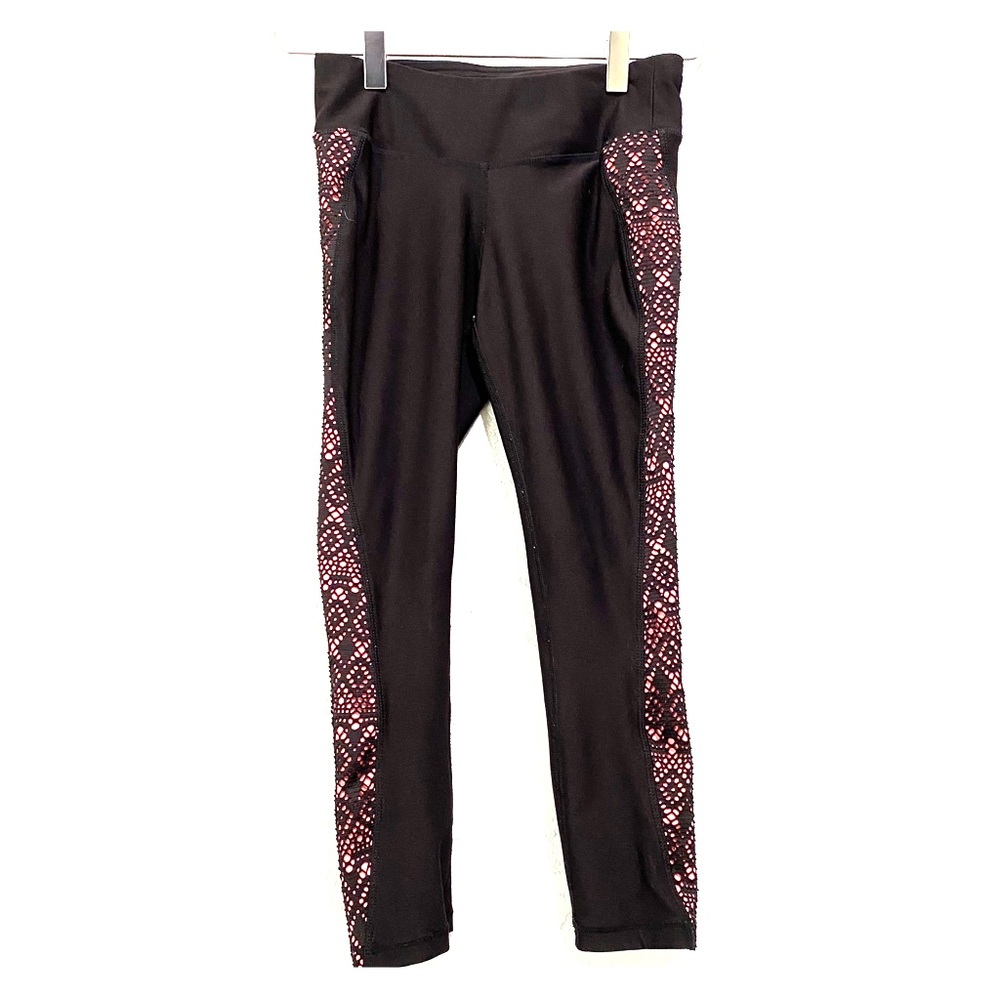 ☘️Inspired Hearts girls black/pink lace leggings